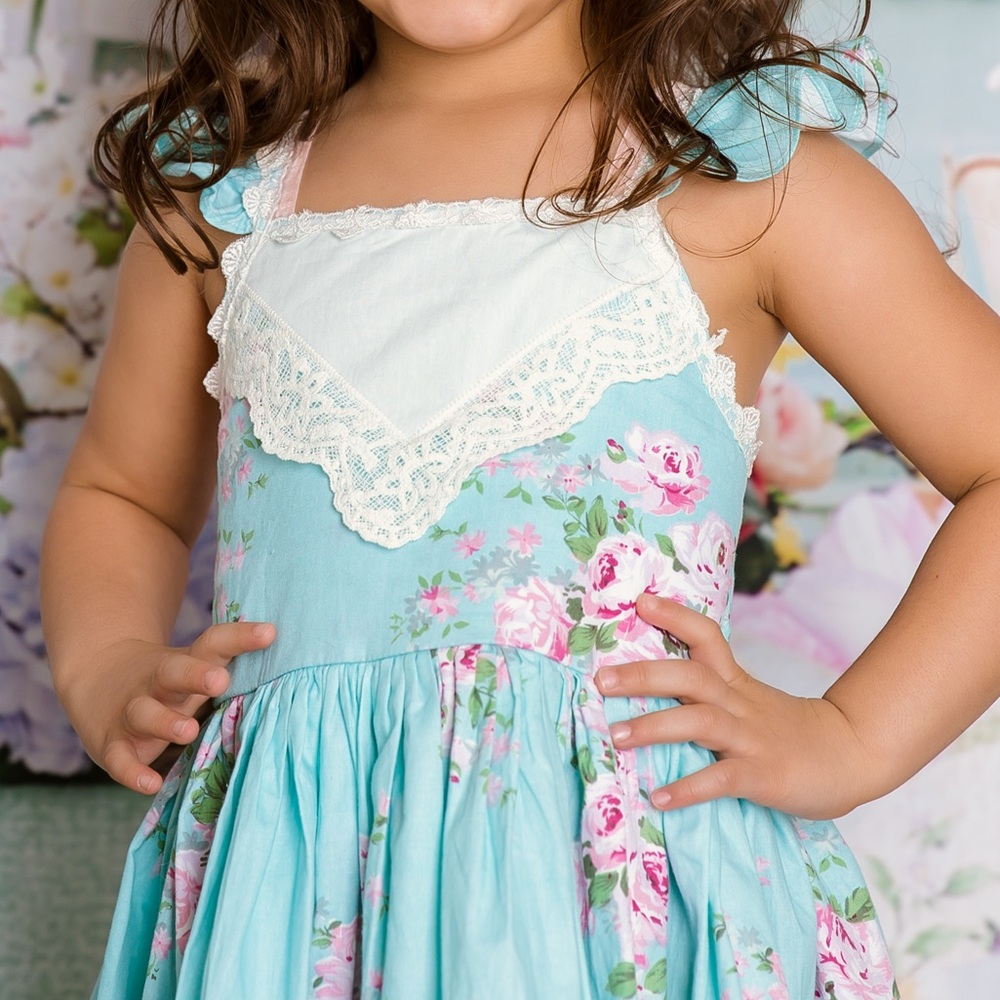 Dollcake Blue and White Floral Dress